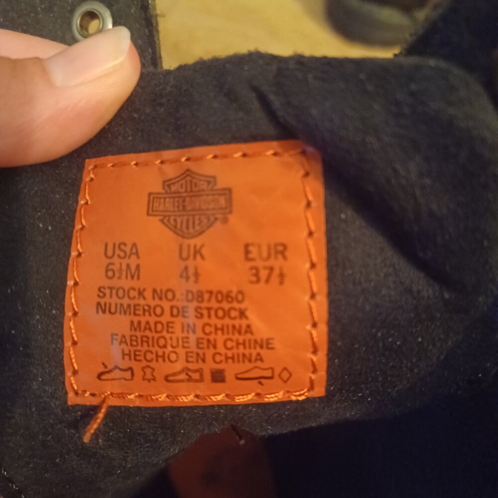 Harley Davidson tall leather buckle boots - Picture 2 of 6